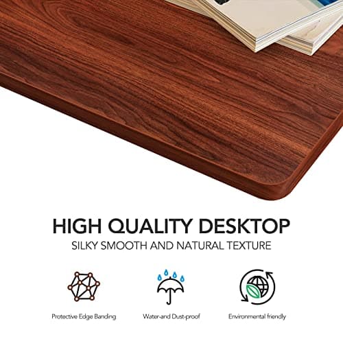 SANODESK Whole-Piece Particle Board Table Top for Standing Desk and Home Office Desk DIY, 40x24x1 Inch Mahogany Desk Top
