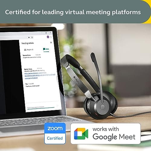 Jabra Evolve2 30 SE Wired Stereo Noise-Cancelling Headset - Features 2-Mic Call Technology and USB-A Cable - Works with All Leading Unified Communications Platforms Such as Zoom & Google Meet - Black