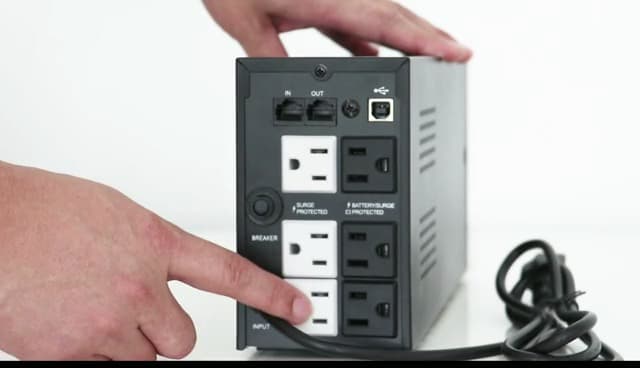 600VA/360W Ups Battery Backup and Surge Protector,Computer Uninterruptible Power Supply Units,SKE Ups Power Supply