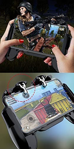 Mobile Phone PUBG Game Controller L1R1 Shoot and Aim Trigger Joystick Ergonomic Gamepad for PUBG Mobile/Knives Out,Phone Gaming Controller for 4.7''- 7.0'' Android & iOS (H6)