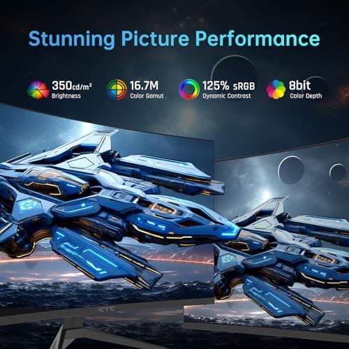 32 inch 240Hz Curved Gaming Monitor 1500R 1080P 125% sRGB 1ms, Freesync/G-sync HDR10,HDMI/DP/USB Ports VESA,Tilt Adjustable,Xbox PS5 Switch,Black