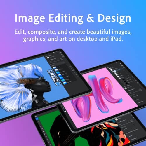 Adobe Photoshop | Photo, Image, and Design Editing Software | 12-Month Subscription with Auto-Renewal, PC/Mac