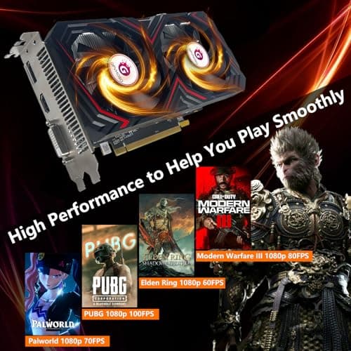 Radeon RX 590 8GB GEM Graphics Card, 2304SP 1469MHz GDDR5 256bit, RX590 GPU 8K Video Card with Dual Cooling Fan, HDMI, DP, DVI-Output, PCIE 3.0 * 16 for Computer Gaming and Office