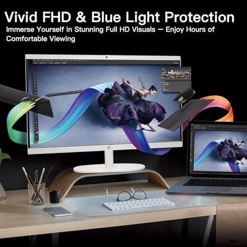 HP 21.5-inch All-in-One Desktop PC - Microsoft Office Lifetime - Free CD/DVD Drive - Wi-Fi 6 - FHD Display - 720P Webcam - Intel Celeron Dual-Core - for Everyday Study & Work Use (16GB RAM, 1TB SSD)