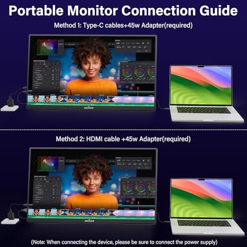 InnoView 23.8 Inch 2K 100Hz Large Portable Monitor ∆E<2 100% sRGB Fast IPS Portable Gaming Monitor QHD w/180° Adjustable Stand USB-C HDMI Laptop Monitor for PS5/4 Desktop MacBook Switch Xbox 2560X1440