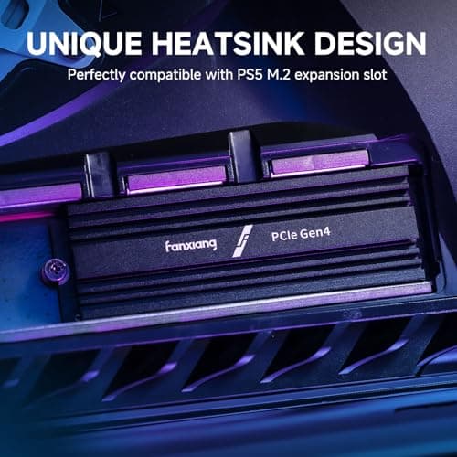 4TB NVMe Internal Gaming SSD for PS5 with Heatsink, Up to 7300MB/s M.2 SSD PCIe Gen 4 SSD Storage Expansion Compatible with PS5, Internal Solid State Drive for Gamers, Professionals, Creators