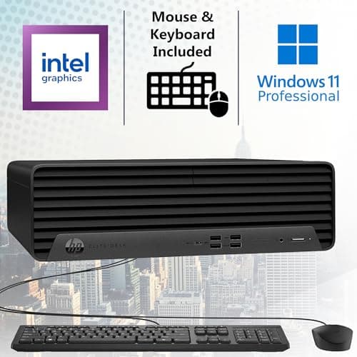 HP New Elite 600 G9 Small Form Factor Desktop, Intel i5-13500 (Beats i7-11700K), 16GB RAM, 512GB SSD, HDMI, Type-C, DP, Support 4K, Wired Keyboard and Mouse, Windows 11 Pro