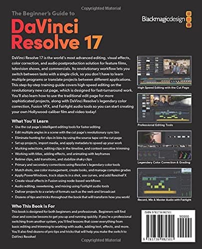 Beginner's Guide to DaVinci Resolve 17: Edit, Color, Audio & Effects