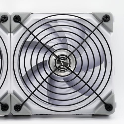 120mm Fan Grill,PC Fan Cover,Black PC Fan Grill Guard,Metal Slivery Black Replacement Screws,for PC Ventilator,2Pack.