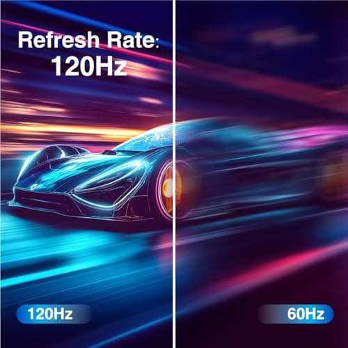 24inch Computer Monitor, 120Hz, FHD 1080p Office and Gaming Monitor, 1ms Response Time, 3-Sided Frameless, Ultra Slim, VESA Mountable, Anti-Blue Light Design, HDMI, VGA
