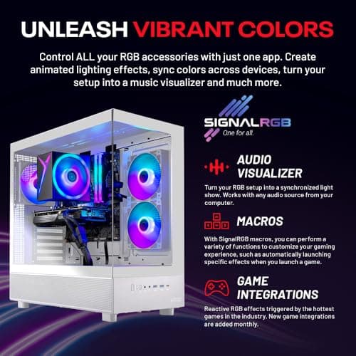 Skytech Azure Gaming PC Desktop, Ryzen 5 7600 3.8 GHz (5.1GHz Turbo), NVIDIA RTX 5060 8GB, 1TB NVMe SSD, 16GB DDR5 RAM 5200, 650W Gold PSU, Wi-Fi, Win 11