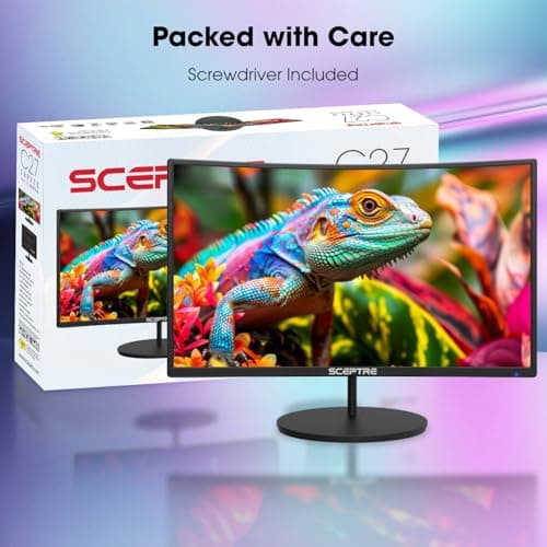 Sceptre New 27-inch Curved Gaming Monitor 100Hz HDMI X2 Build-in Speakers 2025