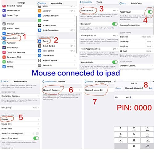 Bluetooth Wireless Mouse for Laptop mac MacBook ipad MacBook air MacBook pro pc Desktop Computer Windows Chromebook Notebook (Silver)