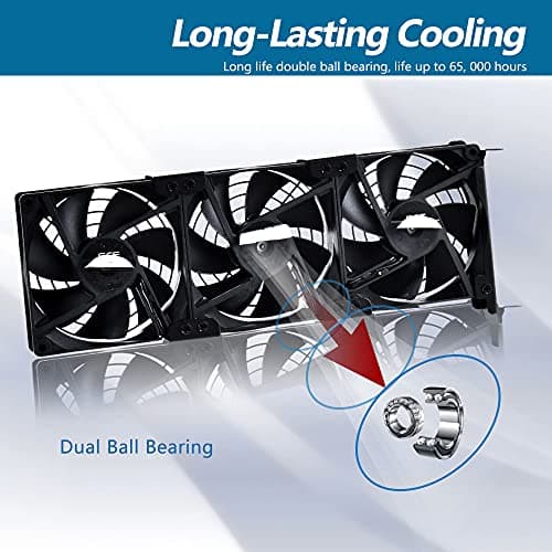 ‌SCCCF Graphics Card Cooler with Dual 90mm & 92mm PWM Fans - PCI Slot Mountable VGA/GPU Cooling System, High Airflow Quiet Cooling