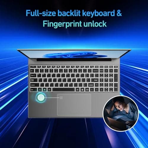 Laptop 15.6 inch Laptop Computers 32GB RAM 1TB SSD, Core i7 Processor (up to 3.4GHz), FHD 1080P Display, Backlit Keyboard, Fingerprint,Wi-Fi,HDMI, Win 11 Pro Laptops for Business,Student