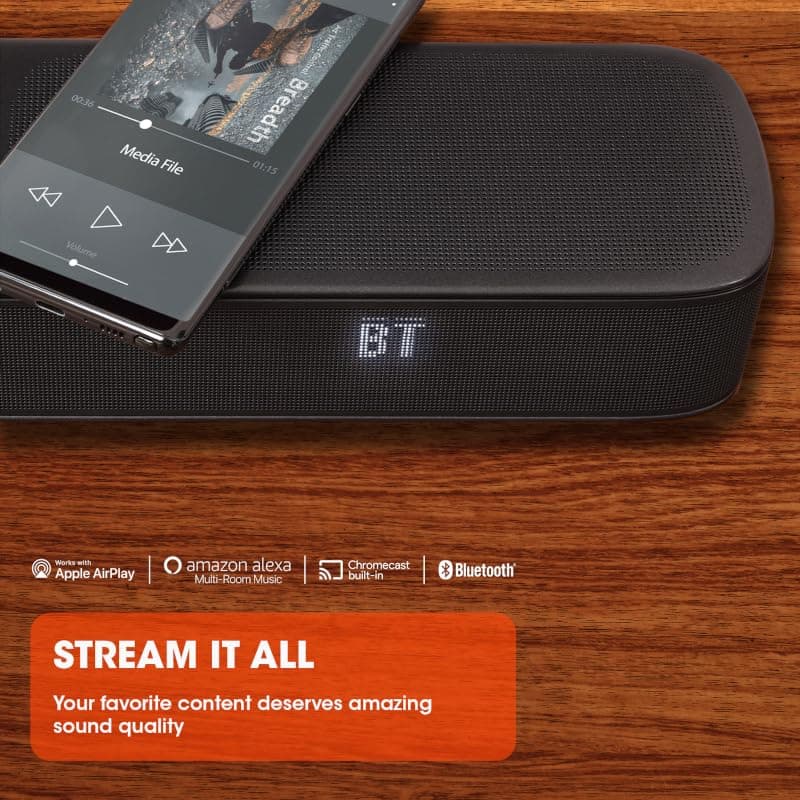 JBL BAR5.0 5-Channel Multibeam Soundbar with Dolby Atmos Virtual Grey, Black