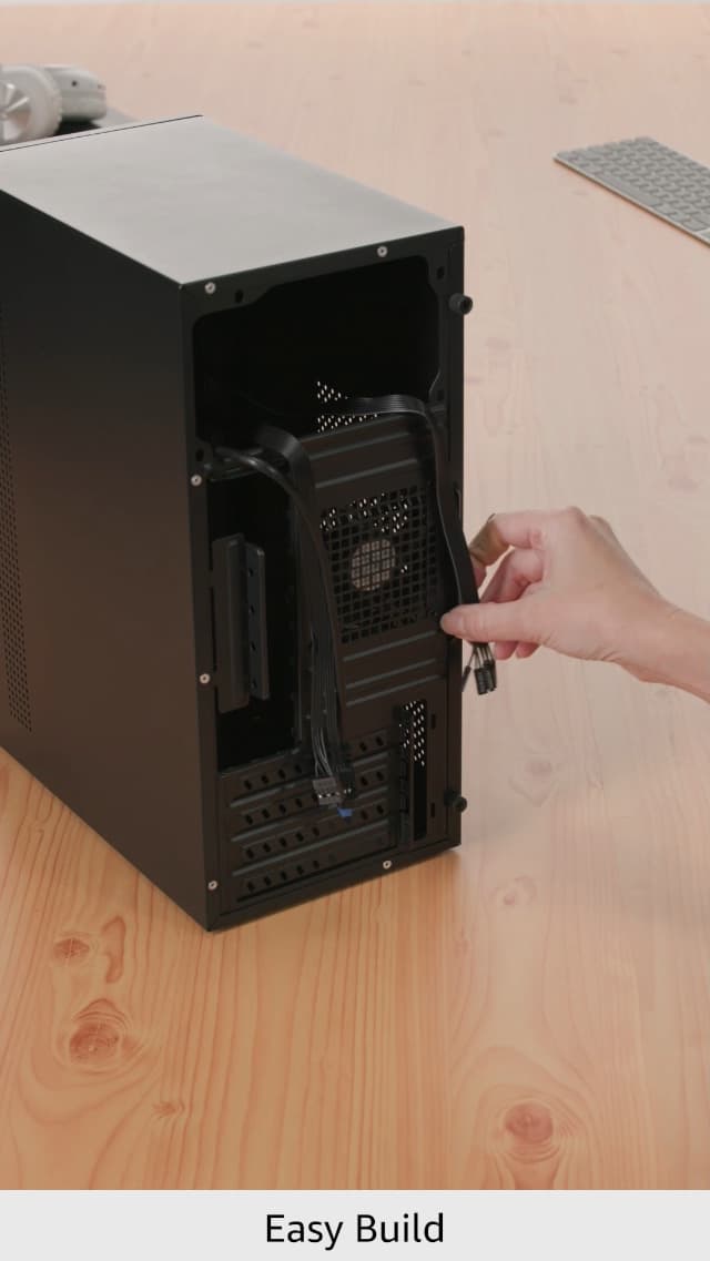 matx case,itx case,High Airflow Micro ATX PC Case, Support MATX, Mini-ITX, Micro ATX case Slim with USB3.0x1 I/O Port, Black Without Fans
