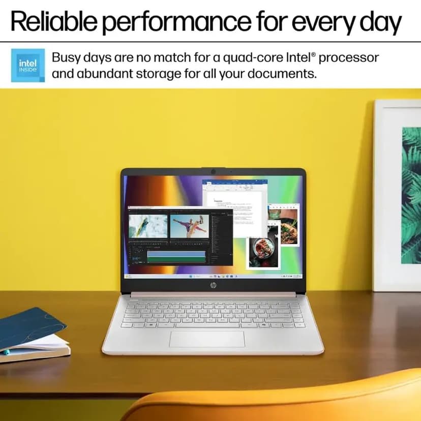 HP Student Business Laptop, Intel N150 Processor, 14 Inch LED, 16GB RAM, 384GB Storage(128GB UFS+256GB MSD), Wi-Fi 6, Copilot AI, Webcam, Office Pro Lifetime, Windows 11 Pro, w/Accessories