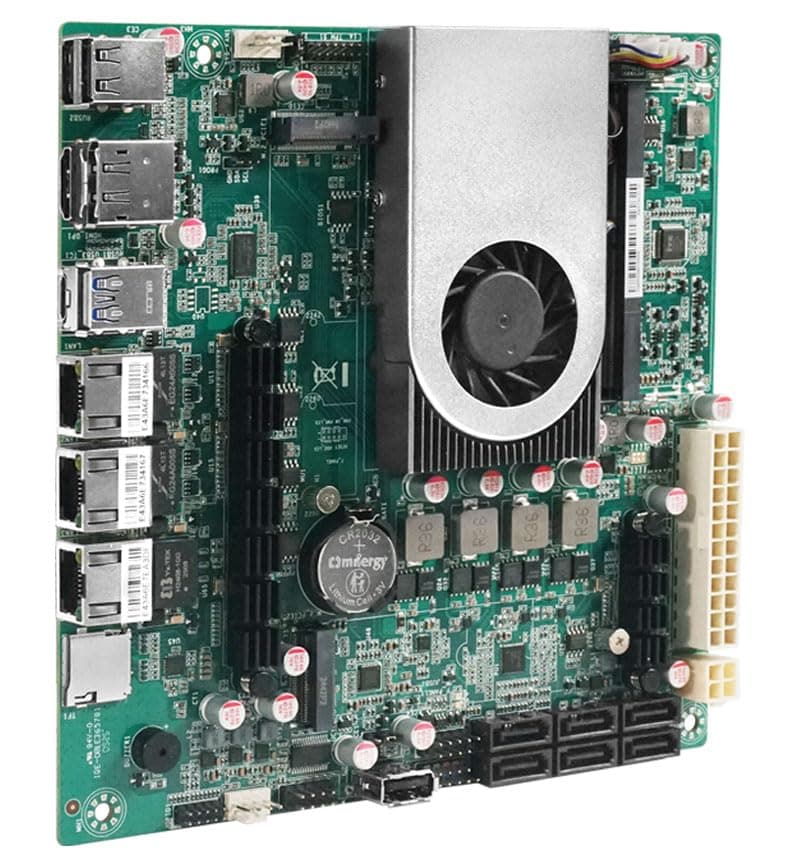 1 * 10G 2*i226-V 2.5G 3LAN Intel Low Power N150 NAS Motherboard 6-Bay 6*SATA3.0 2*M.2 NVMe 1*DDR5 Soft Router Firewall ITX Mainboard