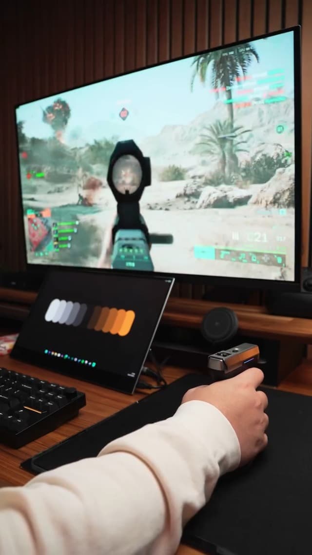 ErgoStrike7: Next-Gen FPS Gaming Mouse with Recoil (Black) - FPS Gun Grip Mouse, Ergonomic Vertical Design, Wireless/Wired USB for PC Gamers
