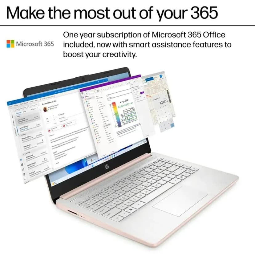 HP Student Business Laptop, Intel N150 Processor, 14 Inch LED, 16GB RAM, 384GB Storage(128GB UFS+256GB MSD), Wi-Fi 6, Copilot AI, Webcam, Office Pro Lifetime, Windows 11 Pro, w/Accessories
