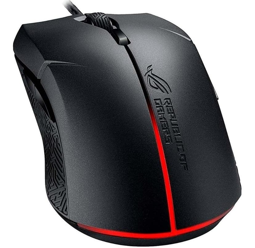 ASUS Ambidextrous Optical Gaming Mouse - ROG Strix Evolve | Wired Gaming Mouse for PC | 7200 DPI, Omron Switches | 4 Customizable Ergonomic Styles | Aura Sync RGB, Armoury II