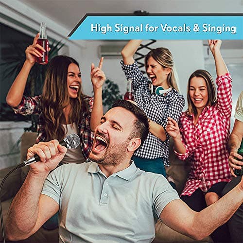 Pyle 3 Piece Professional Dynamic Microphone Kit Cardioid Unidirectional Vocal Handheld MIC with Hard Carry Case & Bag, Holder/Clip & 26ft XLR Audio Cable to 1/4'' Audio Connection (PDMICKT34),Black