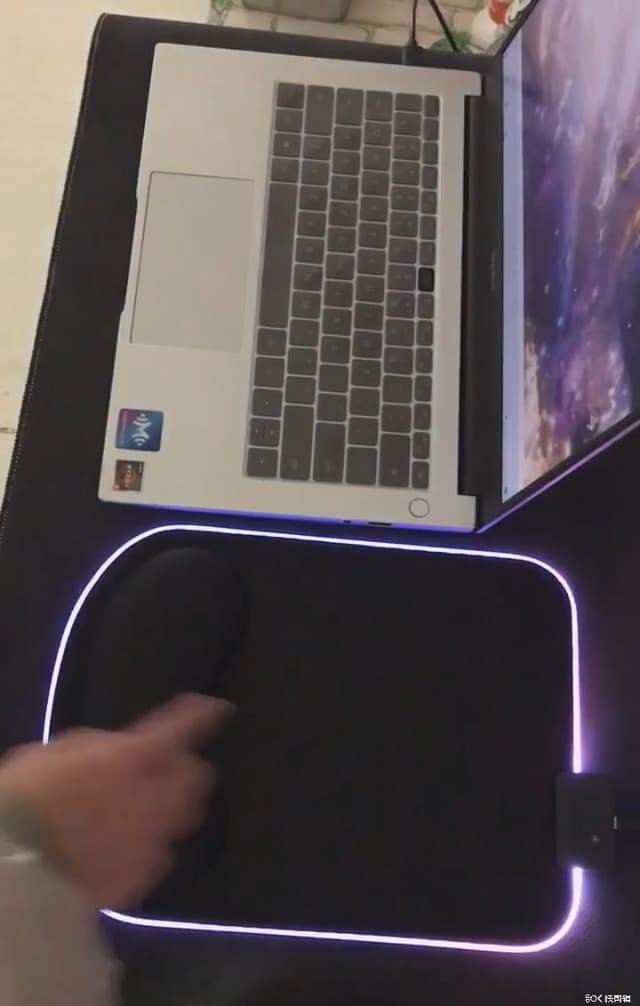 RGB LED Mouse pad with Ergonomic Wrist Rest Support, Non-Slip Kawaii Mouse Pads, 11.8” x 8.5” Gaming Wrist Pads, Pain Relief, and Easy Typing, Gaming, Notebook Computer Work and Game (Black)