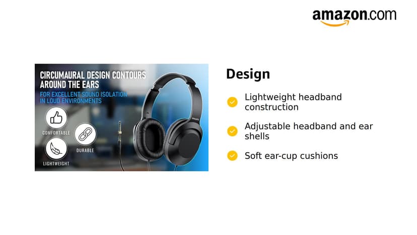 PHILIPS Over Ear Wired Stereo Headphones for Podcasts, Studio Monitoring and Recording Headset for Computer, Keyboard and Guitar with 6.3 mm (1/4") Add On Adapter