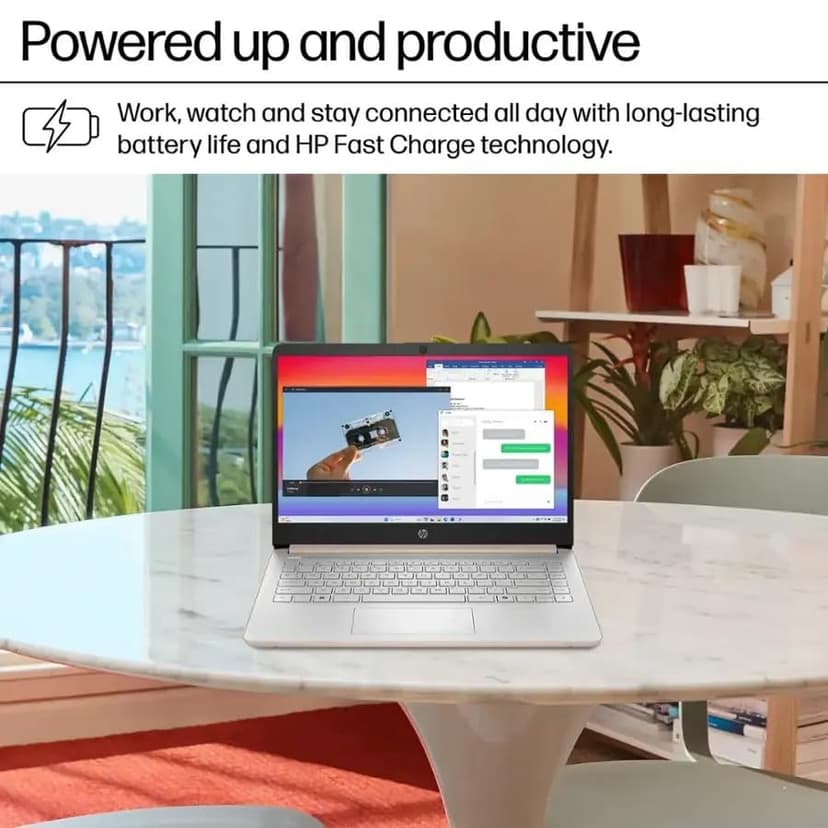 HP Business Student Laptop Computer - Windows 11 Pro & Microsoft Office Lifetime | 14 inch HD | AI-Powered, Long Batter Hr N-Serious Laptop| 16GB RAM, 128GB UFS, 256GB Extend Micro SD | Rose Gold