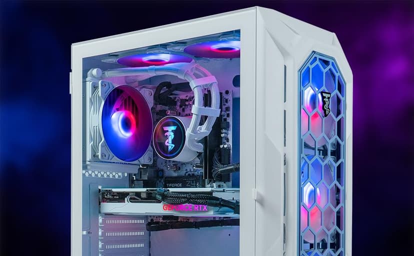 ViprTech Ghost 3.0 Liquid-Cooled PC - AMD Ryzen 5 5600X (12-LCore 4.6Ghz), RTX 4060 8GB, 32GB DDR4 3200, 1TB NVMe SSD, VR-Ready, Streaming, WiFi, RGB, Win 11, Warranty, Gaming Desktop Computer