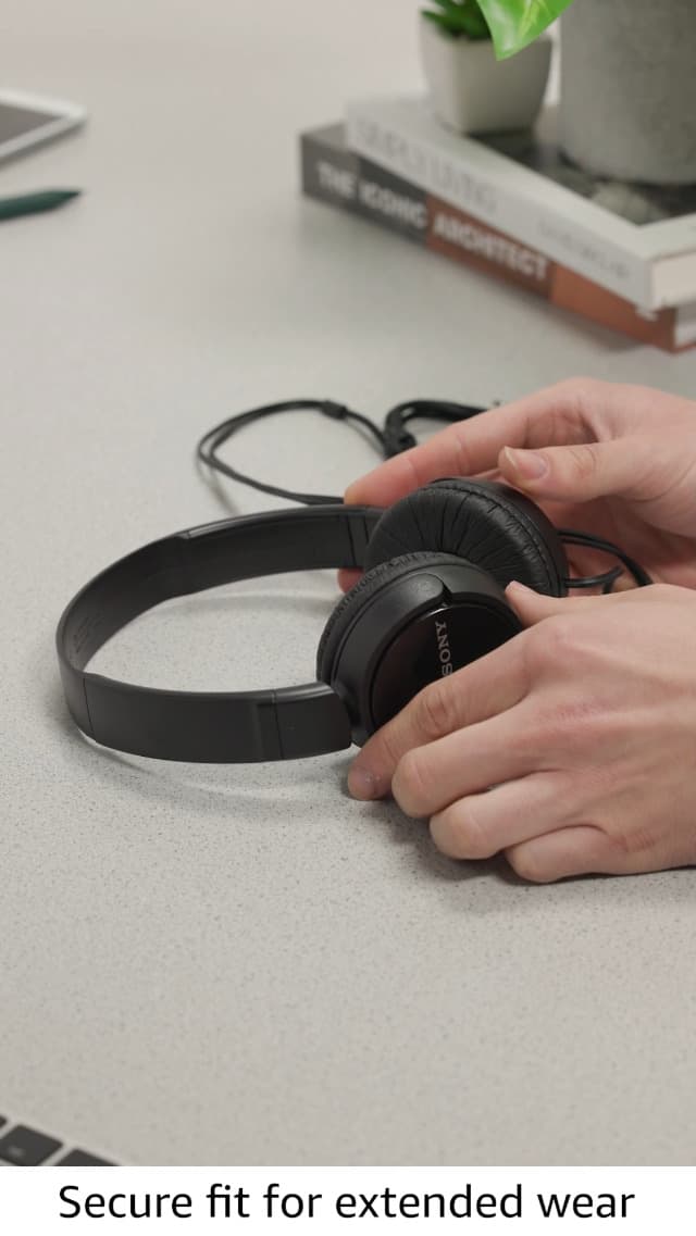Sony ZX Series Wired On-Ear Headphones, Black MDR-ZX110