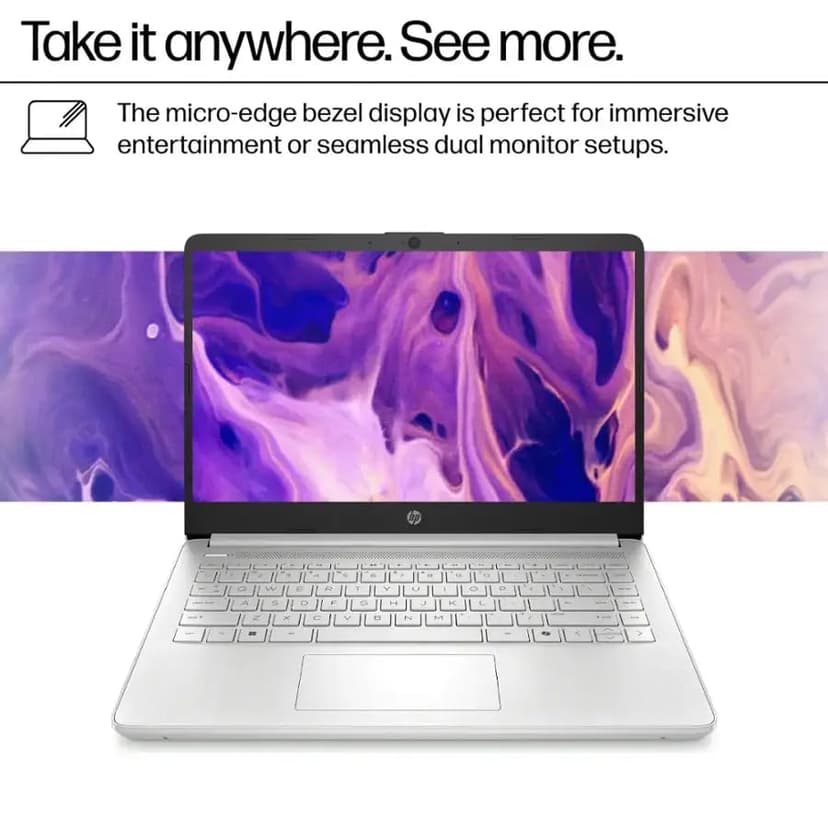 HP 2025 New Student Business Laptop, Intel N150 CPU(Beats N4120), 14 Inch LED Screen, 16GB RAM, 384GB Storage(128GB UFS+256GB MSD), Wi-Fi 6, Copilot AI, Office Pro Lifetime, Windows 11 Pro,w/Mouse