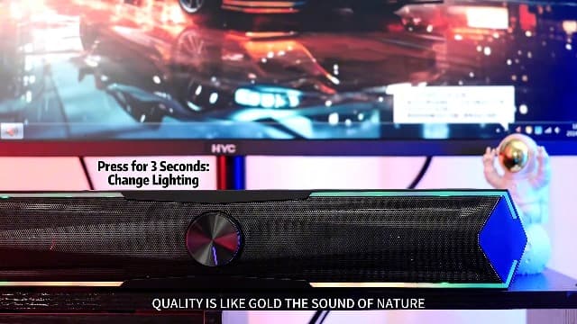 Bluetooth Computer Speakers for Pc Desktop with Clear Sound, Flowing LED Computer Speaker for Desktop Laptop Monitor, Bluetooth & USB Input