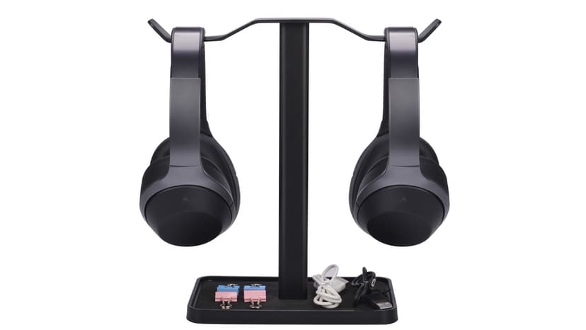 Avantree [Super Stable] Neetto Dual Headphones Stand for Desk, Aluminum Alloy & Metal Gaming Headsets Holder Hanger for Sennheiser, Sony, Audio-Technica, Bose, Beats, Akg, Display Mount - HS908