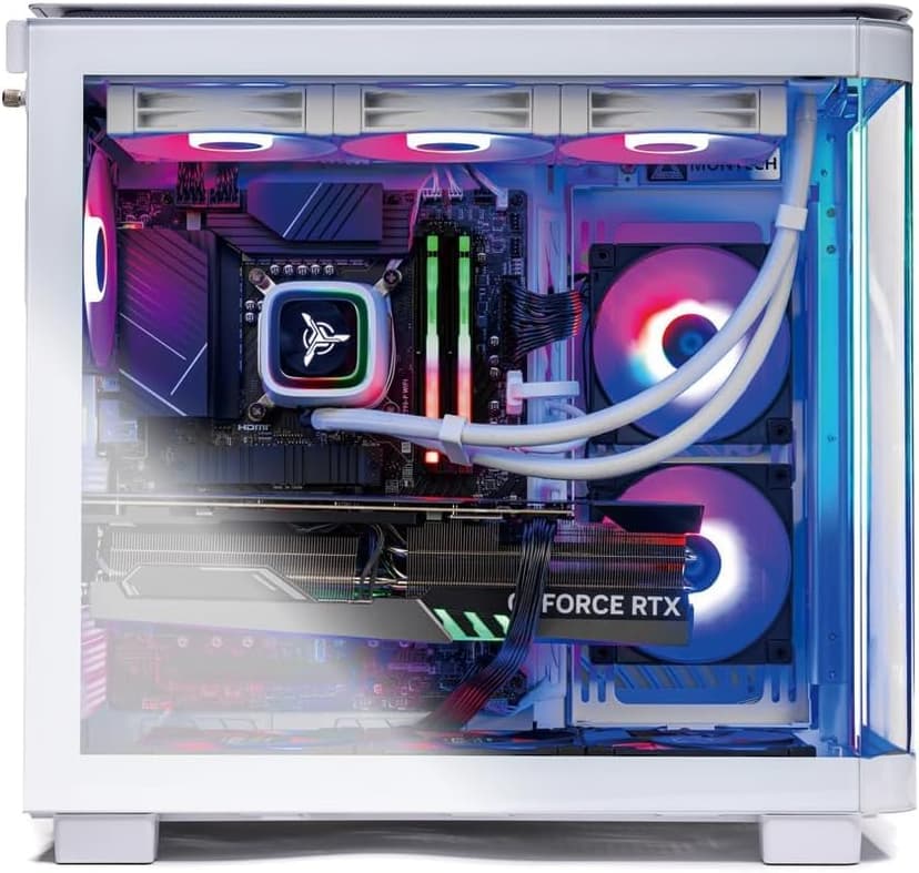 Skytech King 95 Gaming PC Desktop, Intel i7 14700F 2.1 GHz (5.3GHz Turbo Boost), NVIDIA RTX 5070 12GB GDDR7, 1TB Gen4 SSD, 32GB DDR5 RAM 6000 RGB, 850W Gold PSU, 360mm ARGB AIO, Wi-Fi, Win 11 Home