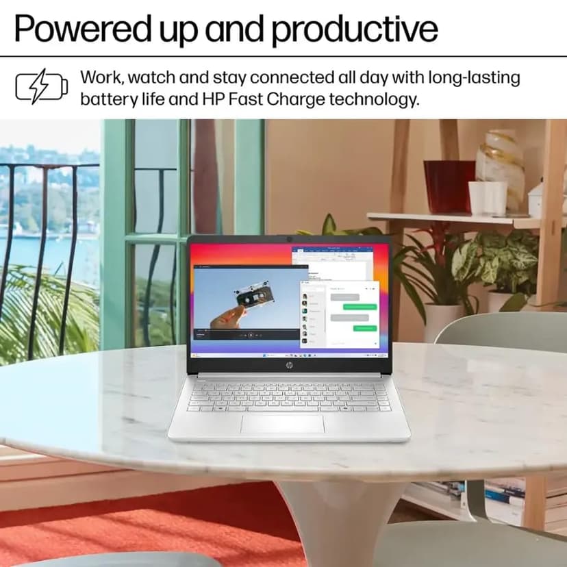 HP 2025 14 inch HD Laptop, Office Pro Lifetime License, Intel Processor N150, 16 GB RAM, 384 GB Storage(128GB UFS+256GB MSD), Copilot AI, Wi-Fi 6, Lightweight, Windows 11 Pro, w/Accessories
