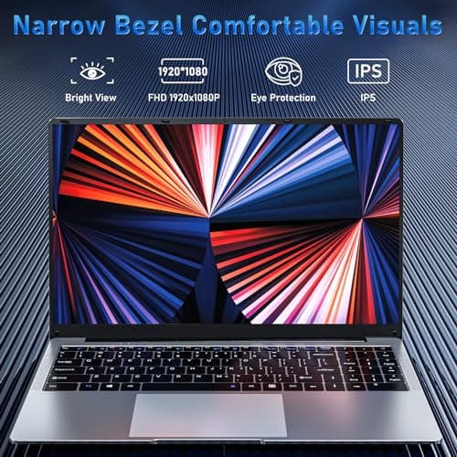 15.6'' Laptop Computer, N4000 Processor Laptops with 8GB RAM, 256GB SSD,15.6 inch FHD 1920 * 1080 Display, WIFI5, BT4.2, Windows 11 Pro