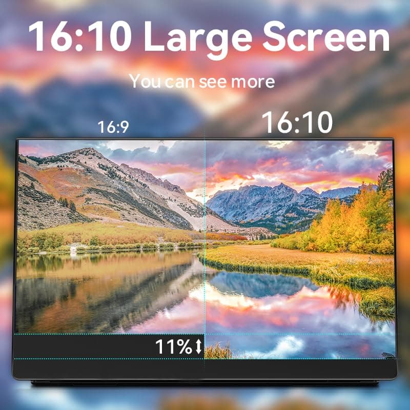 Q3 Touchscreen with Stylus, 16" 16:10, 2.5K IPS, 400 Nit Brightness, 2560x1600 Resolution Screen, Portable Monitor Display, for Gaming, Office, and Digital Art.