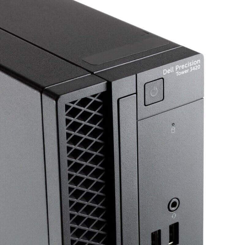 Dell Precision Tower 3420 - SFF Intel Core i5-6600 3.2GHz, 16GB RAM, 512GB Solid State Drive, WiFi, BT, 4K Support, Keyboard & Mouse, Windows 10 Pro 64bit, (Renewed)