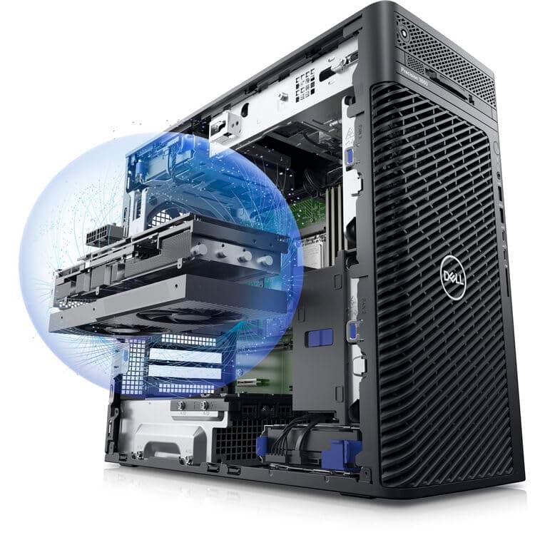 Dell Precision 3660 Tower Computer, Intel i7-13700 16-Core, 64GB RAM, 2TB NVMe SSD, Nvidia Quadro T1000 8GB DDR6, Mini-Display Port, AC Wi-Fi, Bluetooth - Windows 11 Pro, Black Desktop