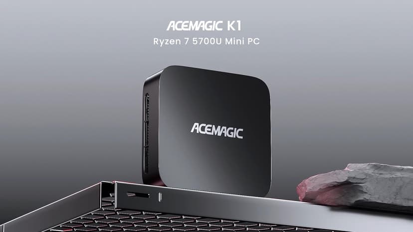 ACEMAGICIAN Mini PC AMD Ryzen 7 5700U : 32GB DDR4 1TB NVMe SSD Mini Computers, Small Gaming PC 4K@60Hz Triple Display, Mini Desktop WiFi6 | Bluetooth 5.2 | Dual Channel | Auto Power On | K1