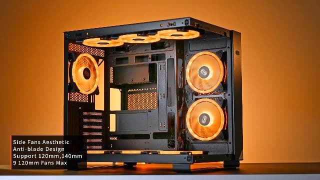 PCCOOLER C3T500 ARGB PC Case Mid Tower Desktop Computer Gaming Superior Case for ATX/M-ATX/ITX with 6 ARGB Case Fans,Column-Free Design,360MM Radiator&400MM GPU Support,Easy Installation (Black)