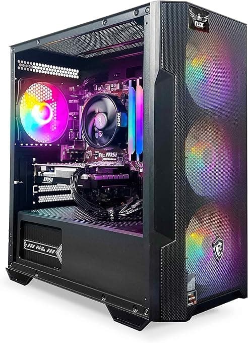 Tomcat Desktop Pc Ryzen 5 5500, RTX 3050 6GB, (2 * 8GB) 16 Gb RAM 3600 RGB, SSD 480GB M.2 NVME, W11, WiFi Ready, Mouse and Keyboard, 1 Year Manufacturer