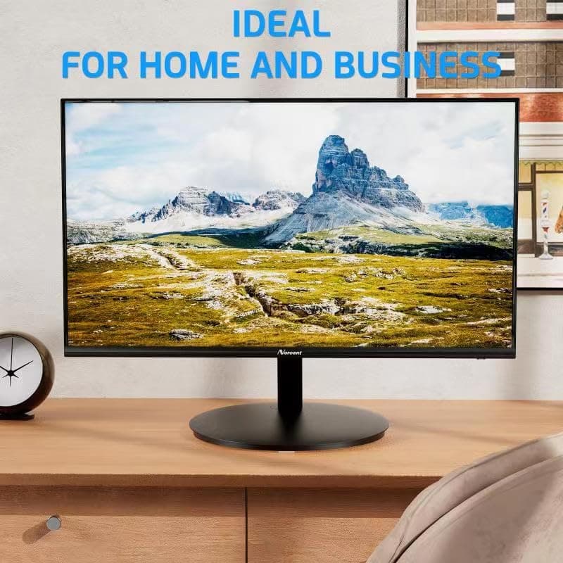 22 Inch Monitor with HDMI VGA Port, 1080P 75Hz Full HD VA LED Ultra Thin Bezel Display, Flicker-Free, Blue Light Filter, Built-in Speakers, Tilt Adjustment