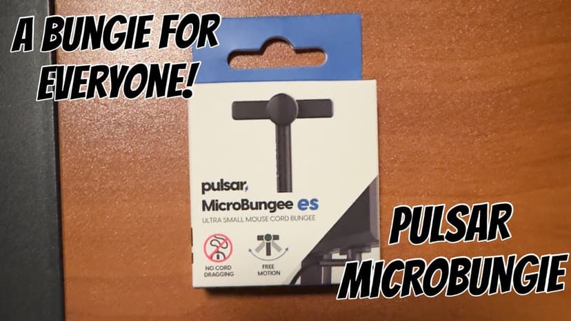 Pulsar Gaming Gears - Micro Bungee ES : Drag-Free Wired Mouse Support - Free Motion on Your Desk - Super Compact Size - Attach it to Your Monitor - Get More Space (Single Pack)