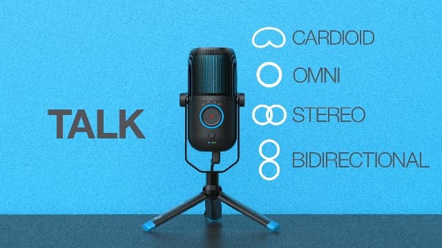 JLab Talk USB Microphone, USB-C Output, Cardioid, Omnidirectional, Stereo or Bidirectional, 96k Sample Rate, 20Hz, 20kHz Frequency Response, Volume, Gain Control, Quick Mute, Plug & Play