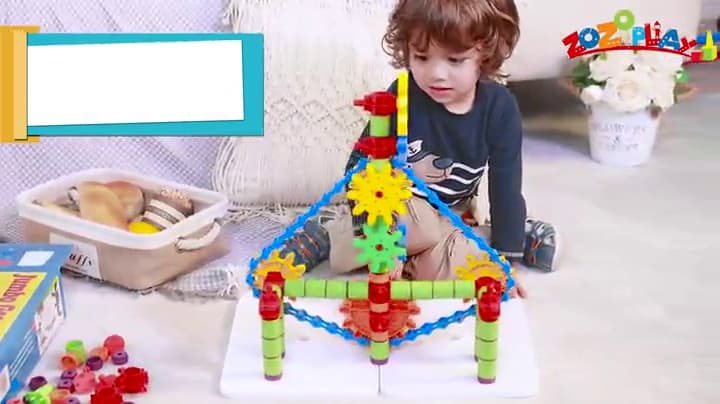 ZOZOPLAY STEM Learning Toy 170 PCS Engineering Creative Construction Building Blocks Kids Educational Toy Set for Boys and Girls Ages 3 4 5 6 7 8 9 Yr Old