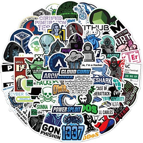 50pcs Vinyl Waterproof Hacker Programmer Stickers for Laptop,Car Bumper,Luggage,Skateboard,Water Bottles,Computer,Phone, Kids Teens Adults for Stickers
