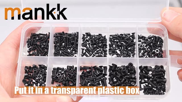 mankk 360PCS Laptop Screws 12 Sizes M2 M2.5 M3 Replacement Computer Tiny Screws Motherboard Screw with Screwdriver for Laptop PC Repair & DIY